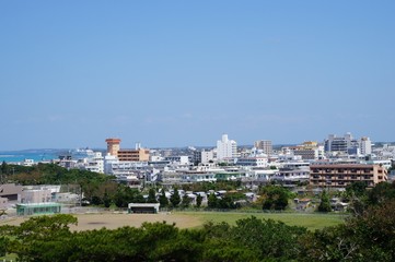 カママ嶺公園から見た宮古島市街